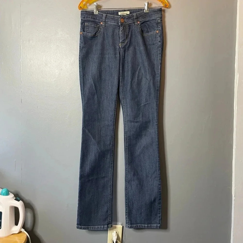 CAbi Straight Leg low rise Dark Wash Jeans Size 4 Women's